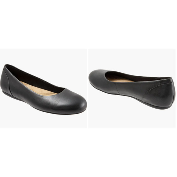 SoftWalk womens Sonoma Ballet Flat, Black, Size 8 Narrow US - Picture 2 of 4